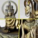 Revoltech Takeya No.013EX Juichi Kamen Kannon (Guanyin) [Urushihaku Style Edition] (Golden Ver)