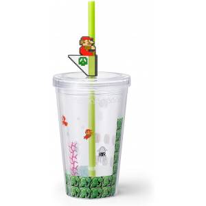 Super Mario Home & Party Straw Tumbler (Underwater Course) [Goods]