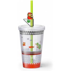 Super Mario Home & Party Straw Tumbler (Bowser Castle) [Goods]