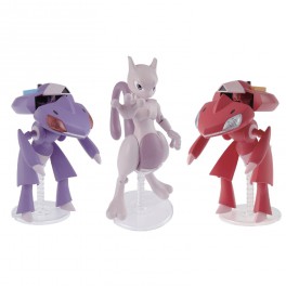 Pokemon - Red Genesect & Genesect & Mewtwo Plastic Model[Pokemon Plastic Model Collection No.31+31+32]