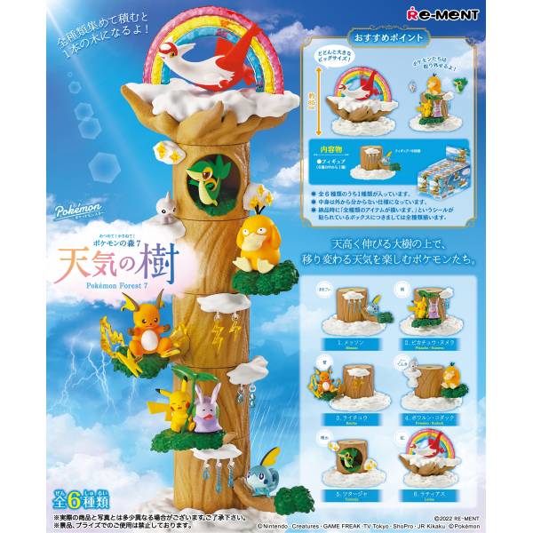 Pokemon Forest 2 Shokugan Figure Complete Set of 8 
