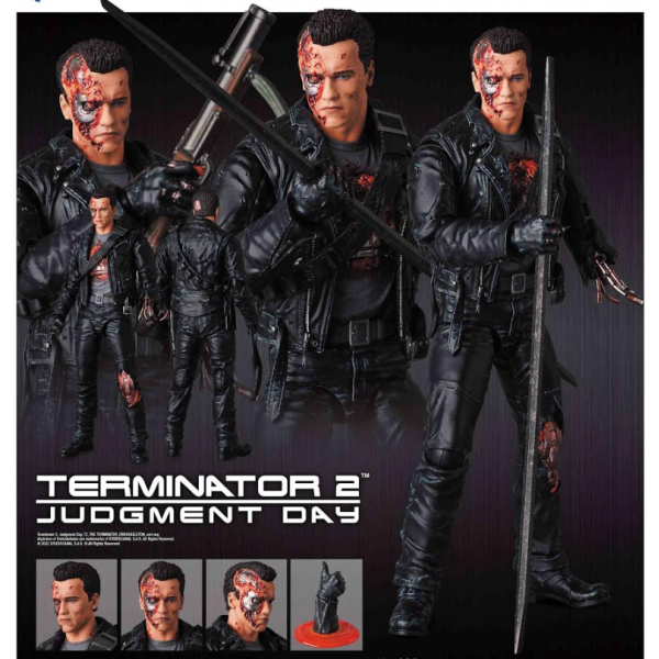 MAFEX (no.191): The Terminator 2: Judgment Day - T-800 (T2: Battle Damage  Ver.) [Medicom Toy]