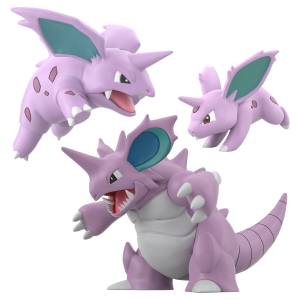 Pokemon Scale World: Kanto Chihou - Nidorino & Nidoran & Nidoking (LIMITED EDITION CANDY TOY SET) [Bandai]