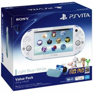 PlayStation Vita Slim - Light Blue & White - Value Pack - Wi-Fi (PCHJ-10013) [Occasion BE]
