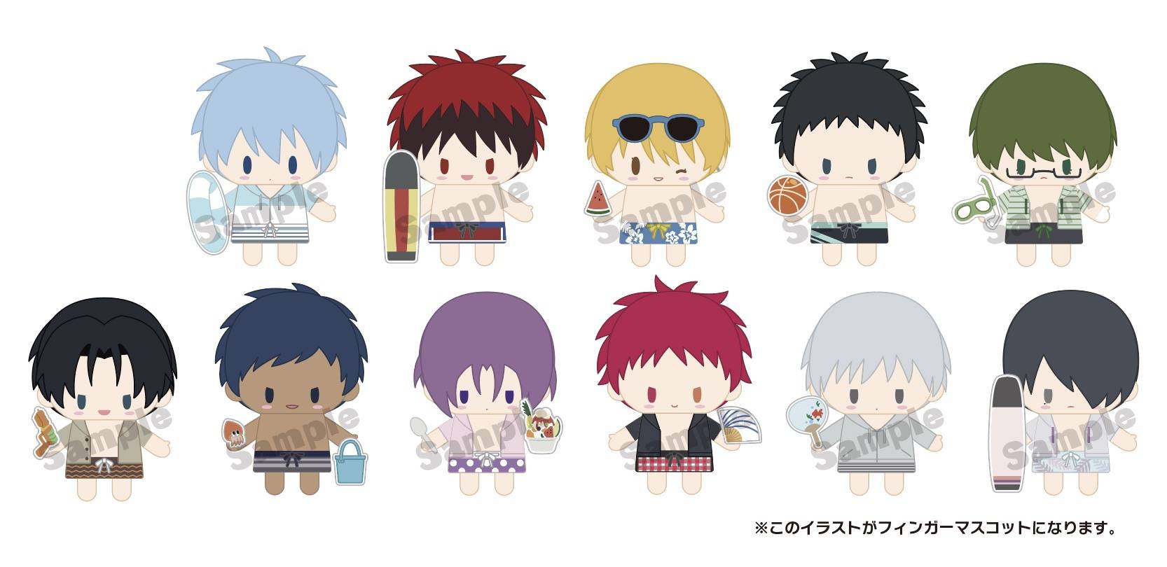 Kuroko No Basket  Puppela FInger Mascot Collection  Swimsuit Ver. (11 Packs/Box) [Movic]