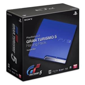 PlayStation 3 Slim 160GB Gran Turismo 5 Racing Pack - Titanium Blue [occasion BE]