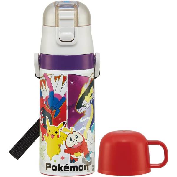 450ml Pokemon Pikachu Thermos Bottle Large Capacity with Straw