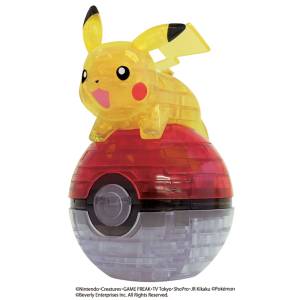 Pokémon: Crystal 3D Puzzle - Pikachu & Monster Ball (61 Pieces) [Beverly]