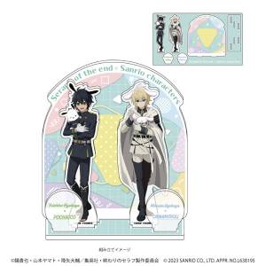 Premium Acrylic Diorama Plate : Owari no Seraph x Sanrio Characters - 01 Pair Design [A3]