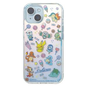 Pokemon: iPhone HIGHER Hybrid Case (Starter All-Over Pattern) (iPhone 15/14/13) [The Pokemon Company]