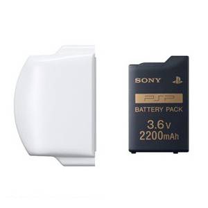 Battery Pack 3.6V 2200mAh + Battery Cover PSP 2000 (Ceramic White) [Occasion / Loose]