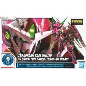 RG 1/144: The Gundam Base Limited - 00 Qaniti Full Saber - TRANS-AM CLEAR (Limited Edition) [Bandai Spirits]