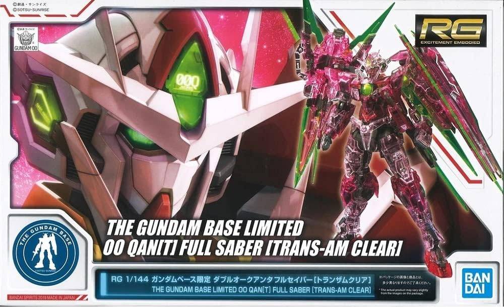 RG 1/144: The Gundam Base Limited - 00 Qaniti Full Saber - TRANS-AM CLEAR (Limited Edition) [Bandai Spirits]