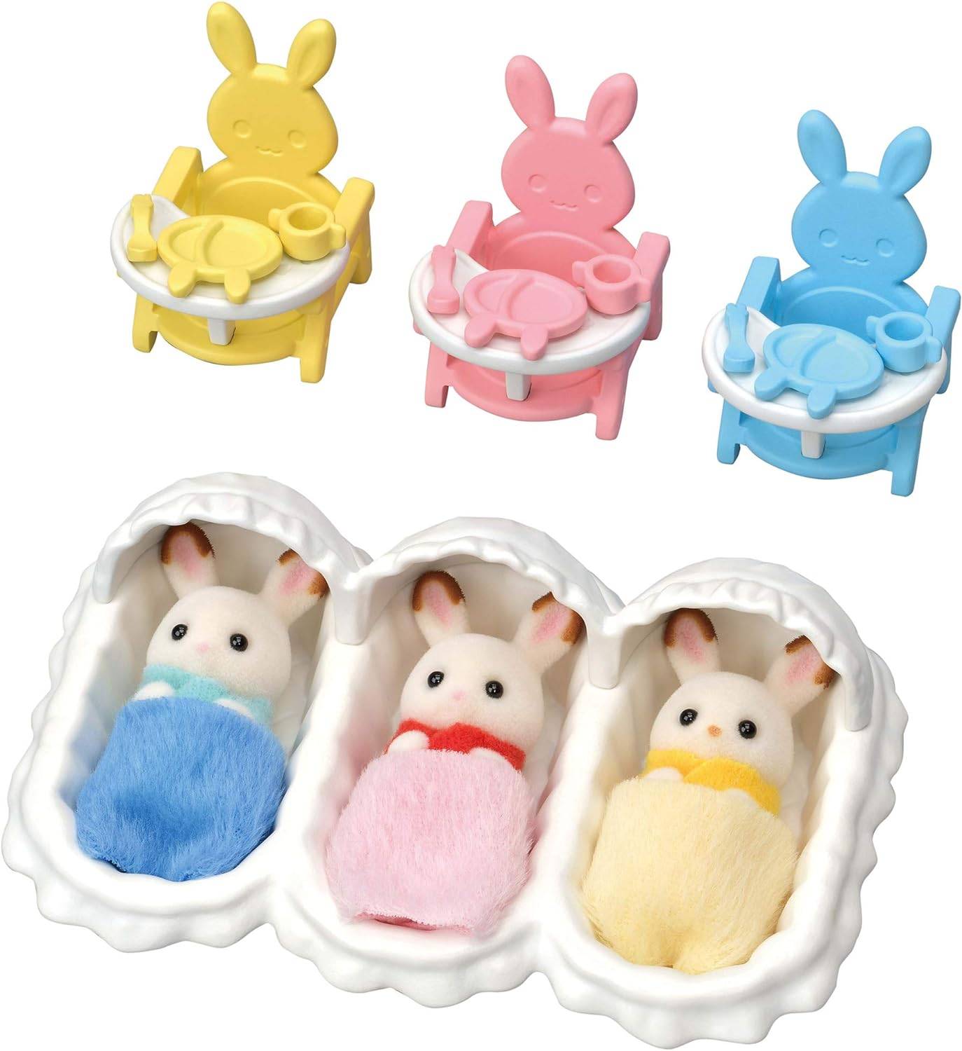 Sylvanian Families: Chocolate Rabbit Triplets-chan - Care Set [Epoch]