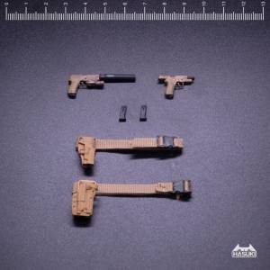 WM-02A Handgun Set - Coyote Brown 1/12 - Option Parts for Action Figure [Hasuki]