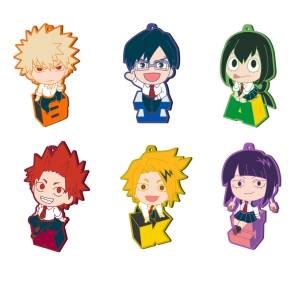 Boku No Hero Academia: Rubber Mascot Keychain B (Block Visual Ver.) (6 Piece / Box) [Ensky]