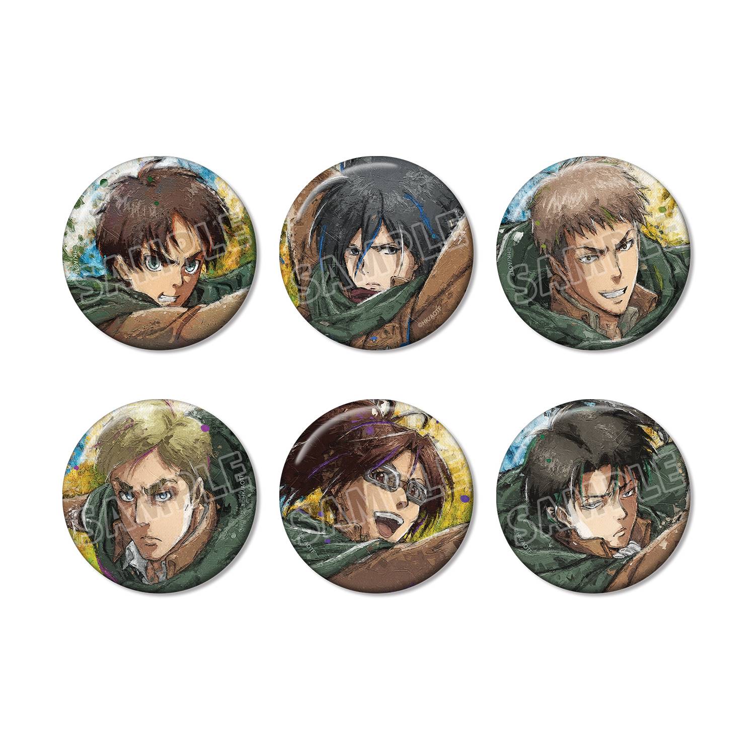 Attack On Titan: Grunge CANVAS Trading Can Badge (6 Packs Box) [Arma Bianca]