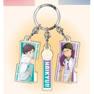 Haikyuu!!: 3 Piece Mini Acrylic Keychain - Toru Oikawa & Wakatoshi Ujishima [Bandai]