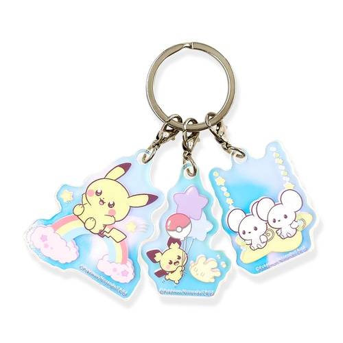 Pokémon: Pikachu, Pichu & Tandemaus - Aurora Acrylic Keychain [The Pokémon Company]