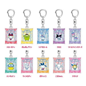 Tamagotchi Uni x Sanrio: Air-Fuwa Keychains (10 Packs Box) [Bandai]
