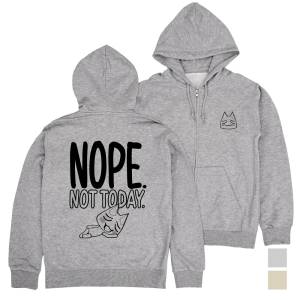 Doko Demo Issyo: Zip Hoodie - Toro - Nope, Not Today Ver. - Gray (XL) [COSPA]