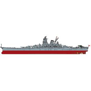 1/700: NEXT-1 EX-4 Japanese Navy Battleship Yamato (Black Deck) (Plastic Model Kit) [Fujimi]