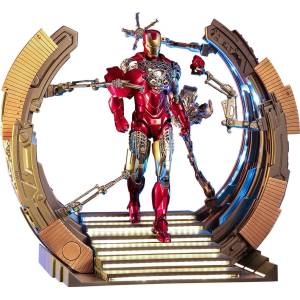 Movie Masterpiece Diecast: The Avengers - Iron Man Mark 6 (Version 2.0) With Powered Suit Mounting Machine [Hot Toys]