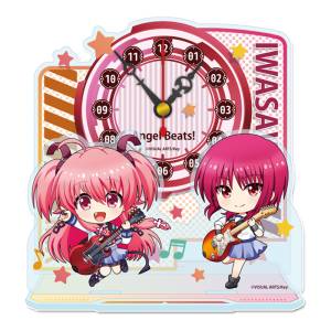Angel Beats! - Pucho Mini Acrylic Table Clock (Yui & Iwasawa Ver