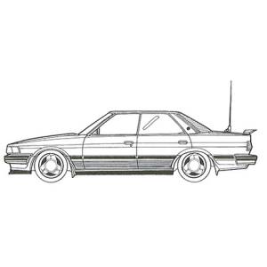 1/24: Toyota Chaser GX71 (High-Class Ver.) (Plastic Model) [Fujimi]