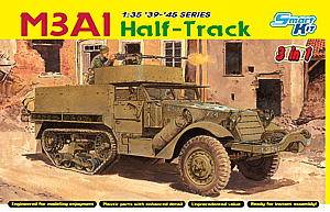 1/35 WWII U.S. M3A1 Half-Track 3-in-1 w/ Soldiers & Equipment (Plastic Model) [Dragon]