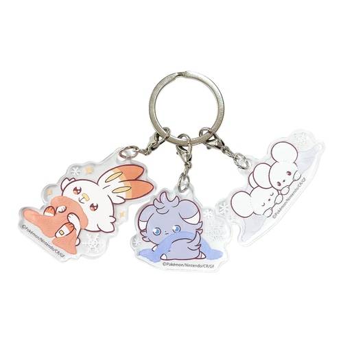 Pokémon: 3-Piece Acrylic Keychain - Scorbunny, Espurr & Tandemaus (Winter Ver.) [The Pokémon Company]