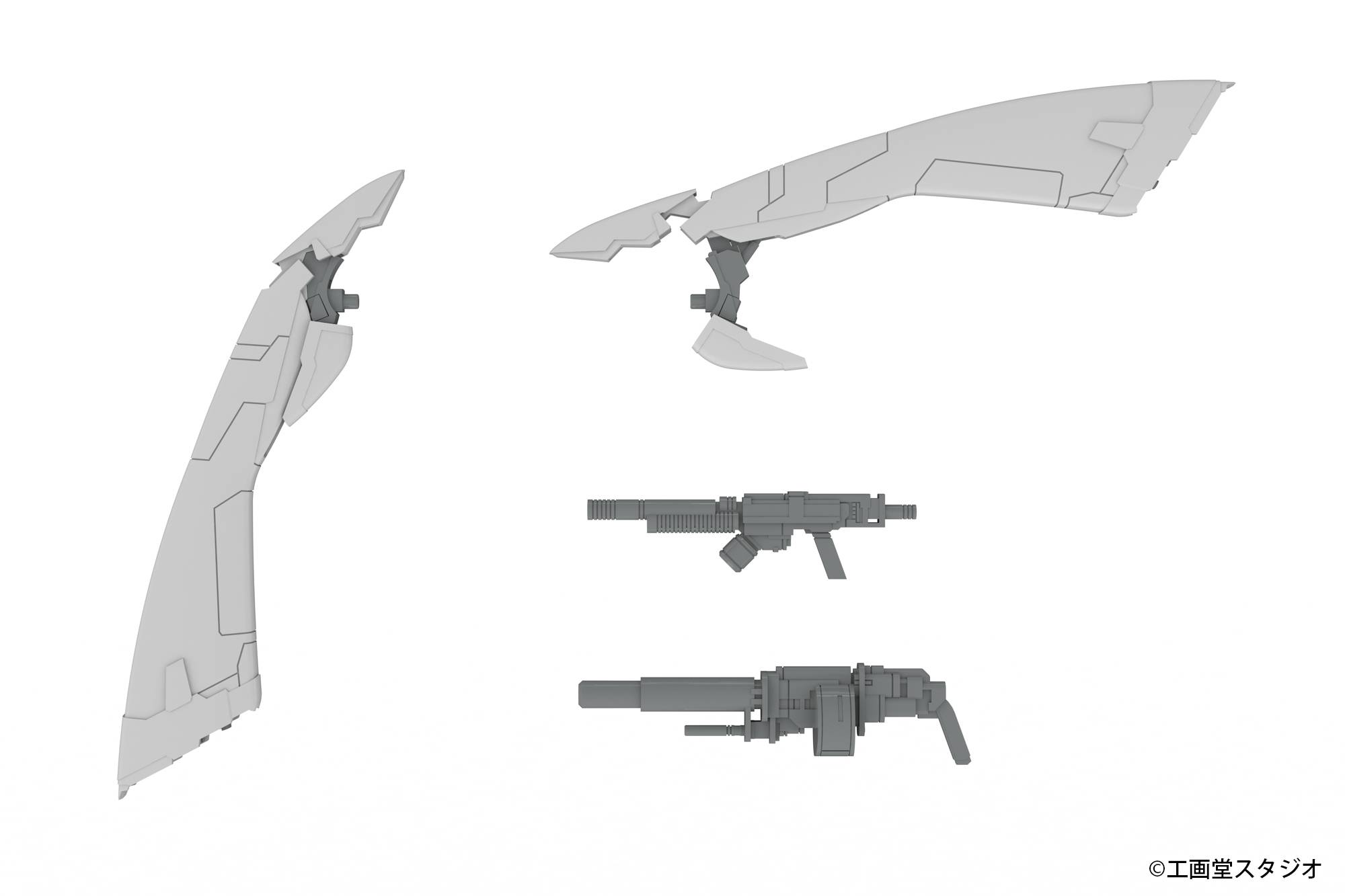 POWER DoLLS: 5inM Expansion Set A - Armored Infantry - Angel Wing & M51 Grenade & DSG12SMG (Plastic Model) [PLUM]