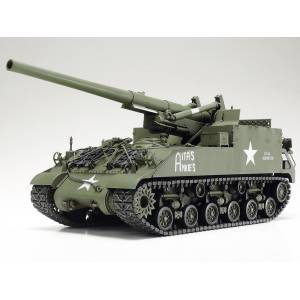 Military Miniature Series: No.351 American Military - 155mm Self-Propelled Gun M40 Big Shot 1/35 (Plastic Model Kit) [Tamiya]