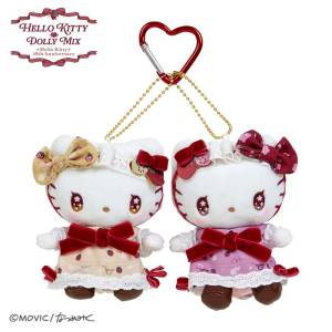 Sanrio Characters: DOLLY MIX - Plush Keychain - Hello Kitty & Hello Mimmy [Sanrio]