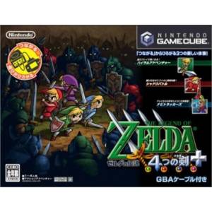 Zelda no Densetsu - 4tsu no Tsurugi + / The Legend of Zelda - Four Swords Adventures (with cable) [NGC - used good condition]