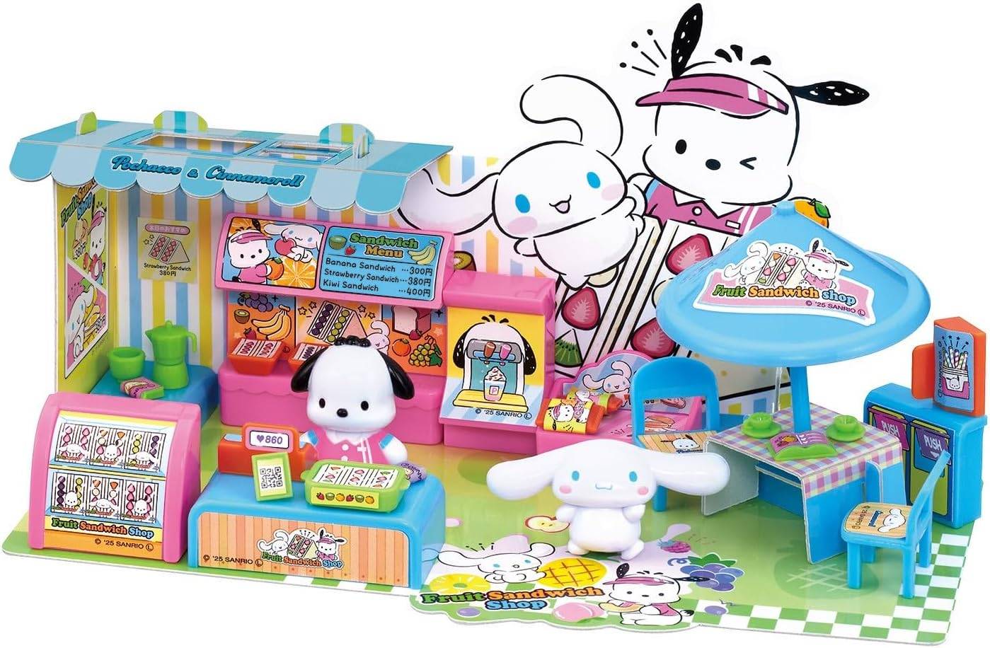Sanrio Characters: Pochacco & Cinnamoroll Sandwich Shop Playset [Bandai]
