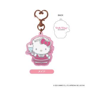 Sanrio Characters: Hello Kitty Glitter Acrylic Keychain - Lovely Frill Ver. (Maid) [NIC]