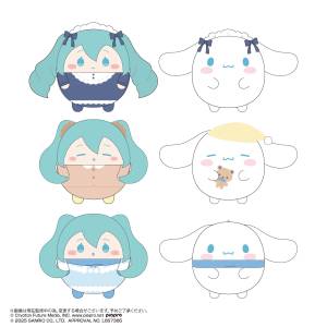 Hatsune Miku x Cinnamoroll: Fuwa Kororin Vol.3 - Plush Mascot Collection (6 Packs Box) [Max Limited]