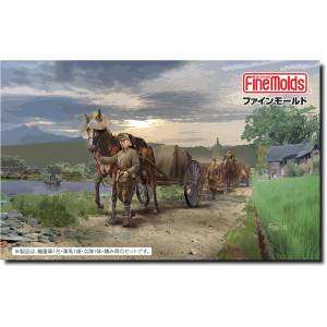 Plastic Model: Imperial Japanese Army - Military Horse Transport Set - Type 39 Heavy Transport Vehicle A 1/35 [Fine Molds]