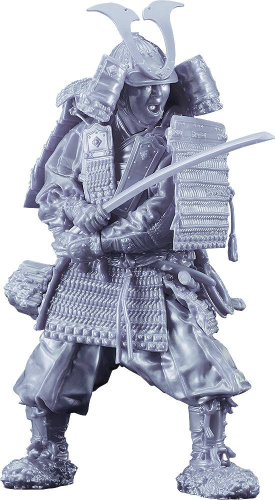 PLAMAX: Kamakura Period Armored Warrior 1/12 (Silver Ver.) (Plastic Model) [Max Factory]