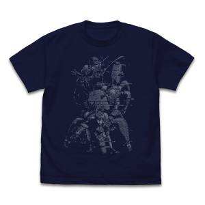 Ghost in the Shell STAND ALONE COMPLEX: T-Shirt (L) - Motoko Kusanagi (Navy - Pixelized Ver.) [COSPA]