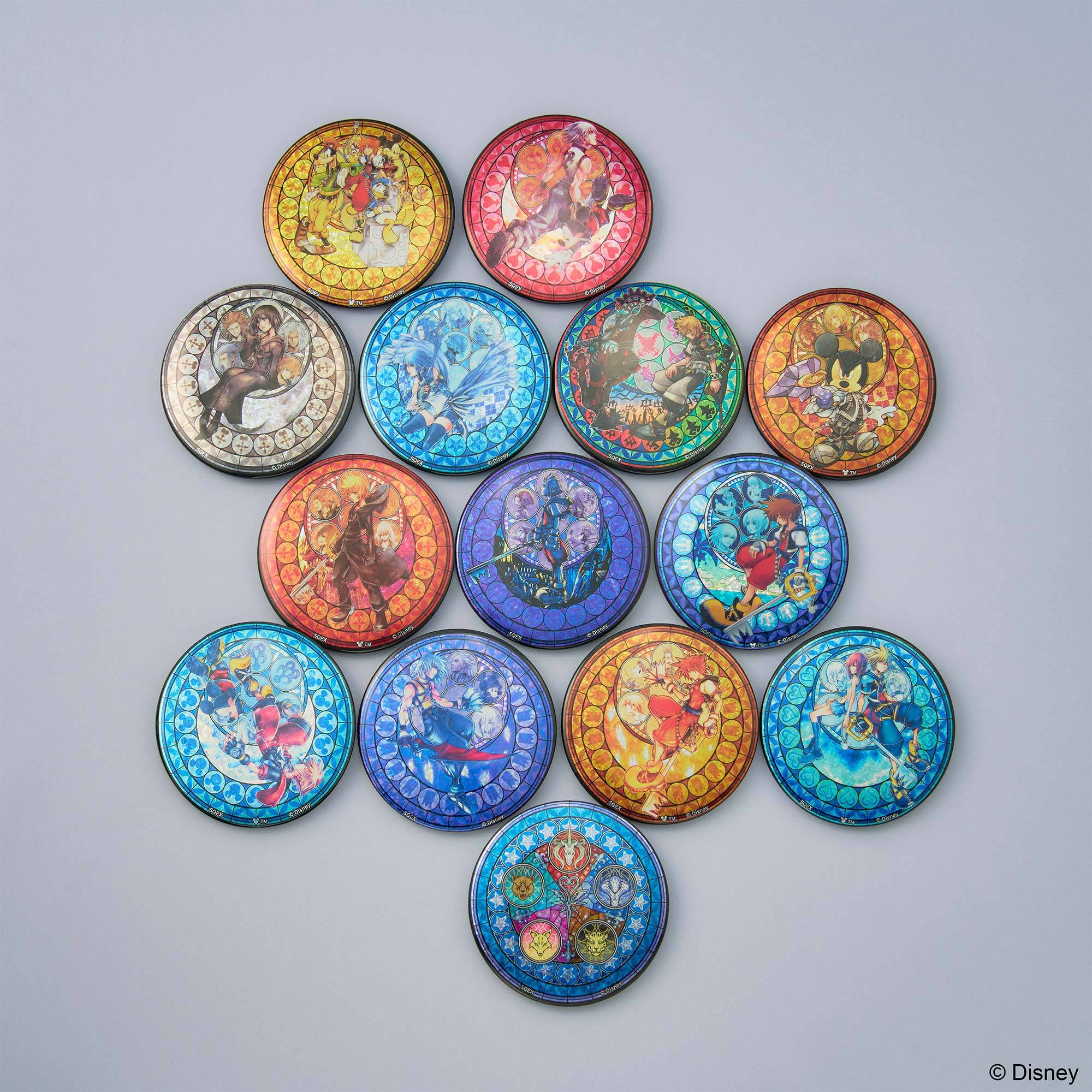 Kingdom Hearts: Holographic Badge Collection (14 Packs Box) (Reissue ...