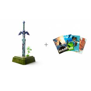 The Legend Of Zelda Breath of the wild : Master Sword of Resurrection Figure + 20 Post Cards Limited Set [Nintendo]