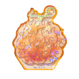 One Piece: Fluffy Holographic Devil Fruit Acrylic Block - Mera Mera no Mi (Limited Edition) [Toei]
