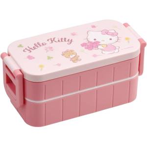 Sanrio Characters: Antibacterial 2-Tier Lunch Box - Hello Kitty (600ml) [Skater]