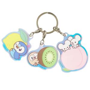 Pokémon PokéPeace: Aurora Acrylic Keychain - Piplup, Rowlet and Tandemaus [The Pokémon Company]