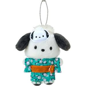 Sanrio Characters: Plush Mascot Keychain - Pochacco (Summer Festival Ver.) [Sanrio]
