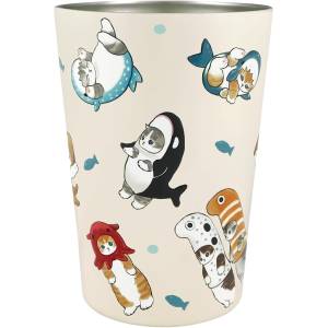 mofusand: Stainless Steel Tumbler (400 ml) - Sea Creatures Nyan [Toa]