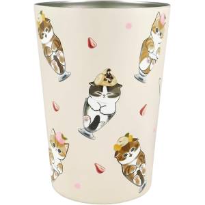 mofusand: Stainless Steel Tumbler (400 ml) - Parfait Nyan [Toa]