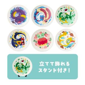 Pokémon: NYORO NYORO FRIENDS Small Porcelain Plate (Set of 6) [The Pokémon Company]
